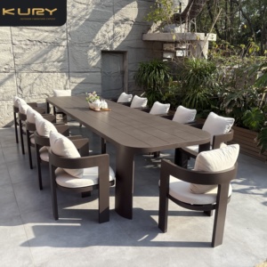 <span class=keywords><strong>Set</strong></span> <span class=keywords><strong>da</strong></span> Giardino Moderno, Tavolo e Sedie <span class=keywords><strong>da</strong></span> <span class=keywords><strong>Esterno</strong></span> in Alluminio, 12 Pezzi - Product Image 4