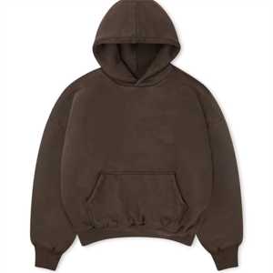 Pull-over long en polaire ultra-doux pour hommes, chaud, cordon de serrage réglable, poche avant, tenue décontractée pour le confort par temps froid - Product Image 1