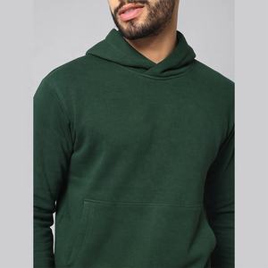 Venta al por mayor esencial Regular Fit básico suave tela Casual Color sólido Jogging Suit algodón poliéster polar chándal hombres - Product Image 5