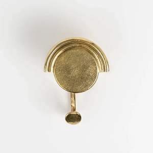 Handmade brass wall hooks for bathroom storage with rustic style ideal for towels robes accessories - Product Image 1