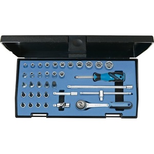 Jeu de clés à douille GEDORE ITU-3 de 36 pièces, 1/4 po, 72 dents, 6 points, tailles 4-14 mm, pour outils d'atelier - Product Image 1