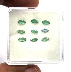 Lot de pierres précieuses en vrac de taille marquise 5-20mm IGI certifié vert émeraude pour bijoux - Product Image 3