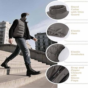 Vestes d'hiver à bulles brillantes certifiées Manteaux à bulles brillants avec logo personnalisé pour hommes - Product Image 6