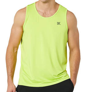Camiseta sin mangas para hombre XL atlética sin mangas de secado rápido para entrenamiento gimnasio malla transpirable Spandex Casual verano tejido OEM - Product Image 4