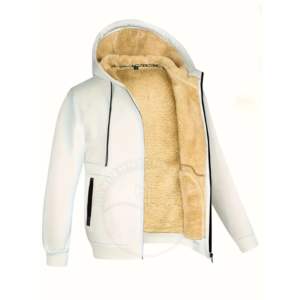 Sudadera con capucha de felpa francesa de algodón de alta calidad OEM con remaches personalizados y diamantes de imitación, sudaderas con capucha unisex en blanco - Product Image 1