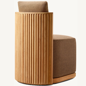 Un fauteuil de style moderne simple, adapté à une utilisation en extérieur, durable et de bonne qualité, fabriqué en bois de teck. - Product Image 2