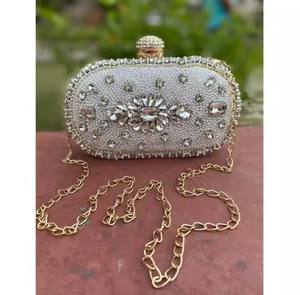 Fabric Clutch Purse Featuring Intricate Handcrafted Designs Perfect <b>For</b> <b>Weddings</b> And Evening Events - Product Image 1