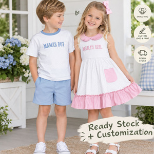 Ensemble tunique et short à pois roses pour maman, vêtements pour enfants, vêtements pour bébés, vêtements pour enfants (OEM/ODM/RTS) - Product Image 1