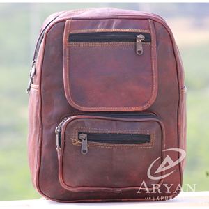 Véritable Cuir véritable Élégant À La Main Sac À Dos Sac À Dos Sac - Product Image 1