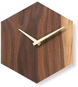 Horloge murale en bois avec bracelet en cuir, horloge moderne pour la maison, le bureau et le salon, décoration contemporaine - Product Image 6