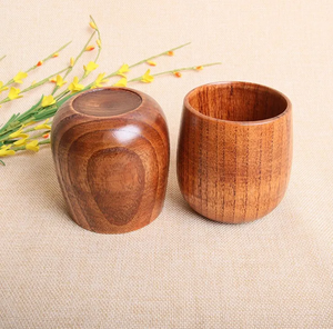 ชุดจานรองถ้วยทำจากไม้สำหรับดื่มนมสำหรับอาหารเช้าชุดถ้วยทำจากไม้ - Product Image 4