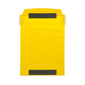 Sichttasche Beleghalter con tapa protectora, magnético, DIN A4 vertical, Amarillo, 2 tiras magnéticas, 10 unidades / paquete.- S - Product Image 2