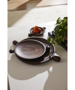 Plat de service en bois, plat poli pour les fêtes, plateau et plat en bois en stock - Product Image 4