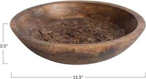 Bols en bois de manguier de haute qualité en gros de qualité supérieure Design personnalisé Cuisine Bol technique poli jetable pour servir des aliments - Product Image 5
