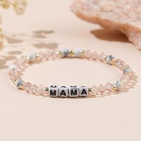 Ensemble de bracelets en perles personnalisés de style bohème Go2boho MAMA Meilleure maman Cadeau pour la fête des mères
