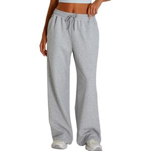 Stylish <b>Trousers</b> with Pockets Loose Fit Sweatpants Cotton <b>Fleece</b> Sweatpants Elastic Waist banded Fashion Women's Sweatpants - Product Image 1
