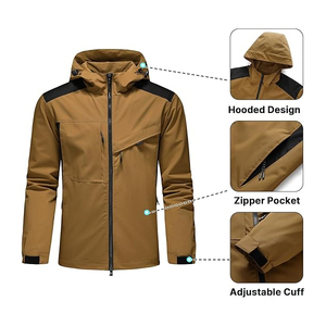 Abrigo de lluvia de montaña para hombre, ropa de calle, chaqueta de lluvia impermeable para hombre, abrigo de lluvia ligero de nailon Spandex, chaqueta para hombre - Product Image 4