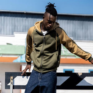 Sweats à capuche unis en polaire de meilleure qualité pour garçons Sweats à capuche d'hiver à manches longues avec fermeture éclair Plus Size Street Wear avec deux poches - Product Image 2