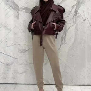 Leather and Leather Jackets Women Luxury Clothing New Genuine Leather Cropped Jackets Coats Short Coats - Product Image 2