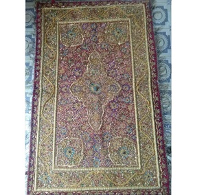 Panel de pared de joya árabe Zardozi, alfombra colgante de terciopelo bordado de punto de cruz moderno cosida a mano para Diwali - Product Image 1