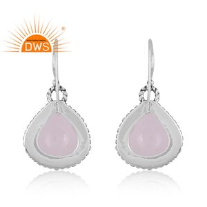 Pendientes colgantes de piedras preciosas de cristal de cuarzo natural de plata de ley oxidada de última tendencia, fabricante de joyería personalizada - Product Image 4