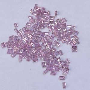 Piedra de zafiro Rosa Natural de 2mm y 4mm, corte Baguette facetado, ajuste de joyería de piedras preciosas sueltas, piedras finas al por mayor, calidad AAA superior - Product Image 1