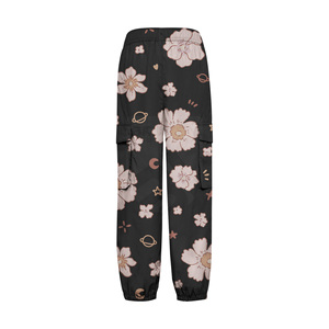 กางเกงคาร์โก้เอวสูงน้ำหนักเบาของผู้หญิงผ้าฝ้ายออกแบบได้ตามต้องการมีหลายกระเป๋ากันรอยยับไม่ยับสำหรับฤดูหนาว - Product Image 2