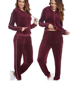 Survêtements de jogging femmes à manches longues survêtement formation hiver épais chaud survêtement ensemble - Product Image 4
