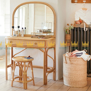 Precio barato 100% taburete de silla de tocador redondo de ratán Natural taburetes de asiento naturales hechos a mano para niños/hogar/Hotel - Product Image 3