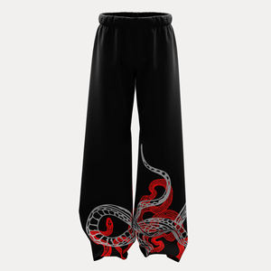 Nouveauté 2026 Pantalon ample unisexe style urbain à effet éclaboussures d'encre, coupe évasée et droite longueur ras du sol - Product Image 2