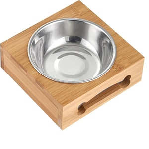 Hot Sale Eco-Friendly <b>Ceramic</b> Wood Frame Cat & <b>Dog</b> <b>Bowl</b> Rounded Shape Automatic Feature for Feeding Water Food for Dropshipping! - Product Image 2