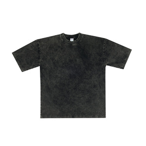 เสื้อยืดโอเวอร์ไซส์แขนสั้นผ้าคอตตอน 100% หนัก 300 GSM แบบถักสองชั้น สไตล์สตรีทแวร์ รุ่นพื้นฐานจากผู้ผลิต OEM - Product Image 6