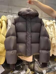Polyester/Cotton Comfortable Puffer Coat Durable <b>Quilted</b> Hooded Waterproof Windproof Eco-Friendly Winter Outerwear High Street - Product Image 3