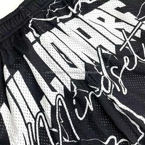 Shorts en maille personnalisés 100 % polyester, design sublimation, pour garçons et hommes, style basketball, pour la plage, fournisseur en gros, dernier design - Product Image 6