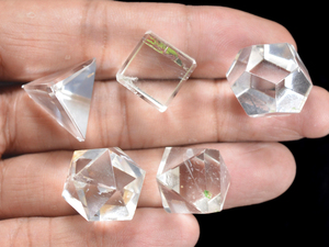 7 piezas de cuarzo transparente blanco Natural, sólidos platónicos, juego de geometría curativa geométrica sagrada, Kit de esfera de cristal para principiantes, cubo Merkaba - Product Image 6