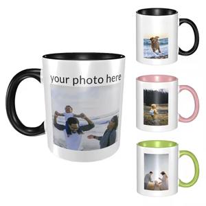 Tasses à café personnalisées avec collage photo innovant, cadeaux d'affaires personnalisés, fabriquées en céramique, modernes, réutilisables, compatibles micro-ondes, pour un usage domestique - Product Image 2