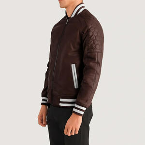 Vestes pour hommes dernière conception veste universitaire vintage pour hommes en 100% cuir véritable vestes universitaires sur mesure - Product Image 3