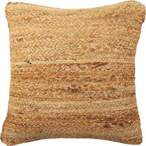 Housse de coussin en jute naturelle et biologique de 18 pouces, motif de célébrités, personnalisable, écologique, antibactérienne, tissée à la main, pour la maison - Product Image 1