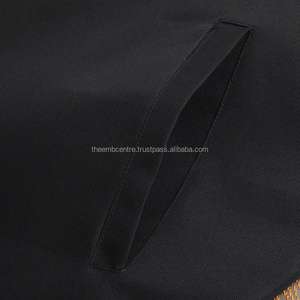 ผ้ากันเปื้อนผืนใหญ่ผ้ากำมะหยี่สีแดงมีแถบด้านข้าง - Product Image 6