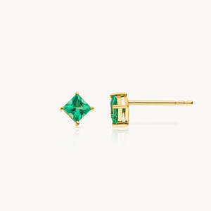 Fijne oorknopjes Klara Smaragd Emerald - Product Image 1