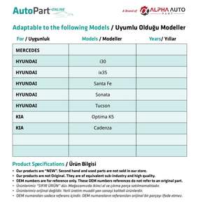 Kia Optima K5 Cadenza Kit de réparation de toit ouvrant - Product Image 2