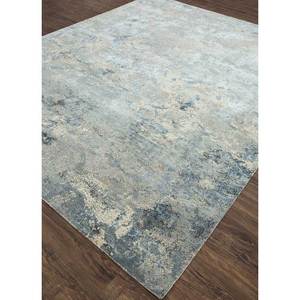 Tapis en laine et soie de bambou noué à la main Kavi gris et noir, motif abstrait Srb(705) pour usage domestique - Product Image 2