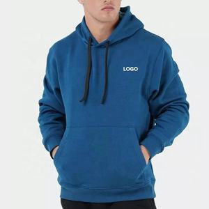 Wholesale <b>Fleece</b> Warm Blank 400gsm Cotton <b>Black</b> Oversized Hoodies for Men Stylish - Product Image 2