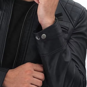 Vestes en cuir véritable pour motocyclette à la mode personnalisées coupe normale en cuir de qualité supérieure pour homme - Product Image 6