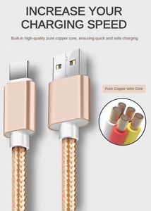 สายซิงค์ข้อมูลไนลอนถักแบบ1/2/3เมตรสำหรับสายชาร์จ USB แบบ8พิน/แบบถัก - Product Image 2