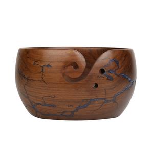 Grand bol en fil de bois fait à la main pour tricoter Crochet porte-fil parfait palissandre pour cadeau de noël fête des mères - Product Image 6