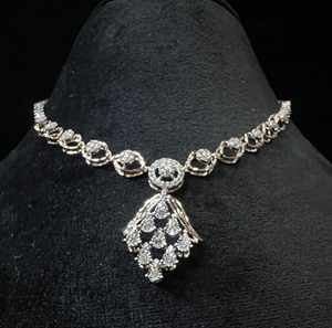 14K <b>Gold</b> Natural Diamond Round Brilliant Cut Necklace <b>Set</b> for Women Third Party Certified Elegant & Luxurious <b>Jewelry</b> Design - Product Image 3