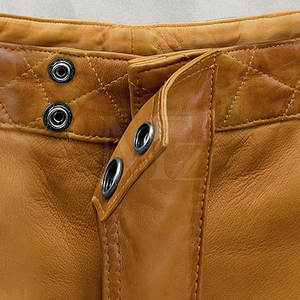 Pantalon en cuir de couleur personnalisée pour l'extérieur pantalon en cuir véritable nouveau design de pantalon en cuir pour hommes - Product Image 5