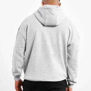 Último diseño Adult Easy Fashion Wear 100% algodón manga larga sudaderas con capucha de gran tamaño transpirable y teñido liso para invierno - Product Image 2