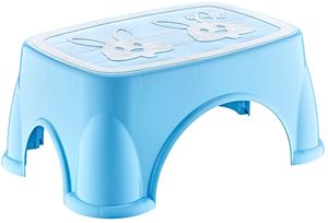 AFOSSA Modern Lightweight <b>Portable</b> Plastic <b>Step</b> Stool Cute Rabbit Pattern Fast Delivery for Toddlers Kids Living Room Kitchen - Product Image 3
